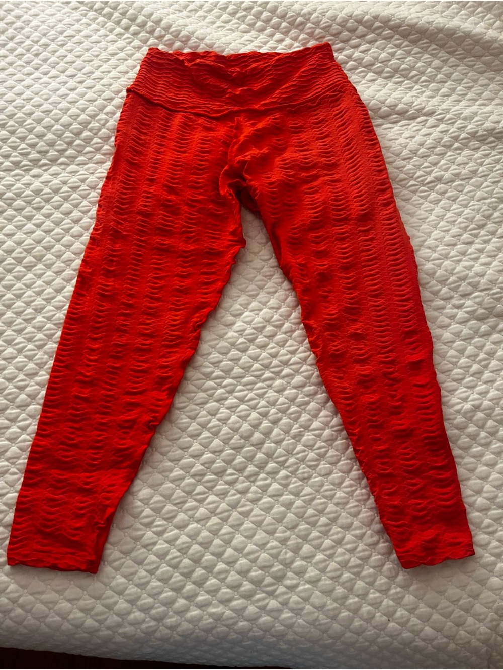 Booty By Brabants Orange Textured Leggings